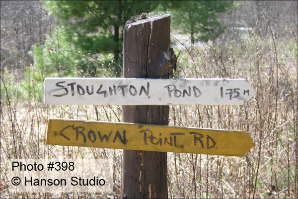 Perkinsville, VT - Stoughton Pond Sign